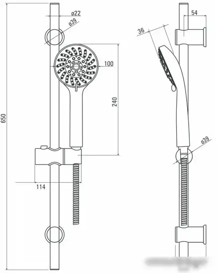 Душевой гарнитур Deante Avis NGV 051K - фото товара
