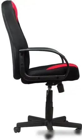 Кресло Brabix City EX-512 (ткань, черный/красный) – фото товара