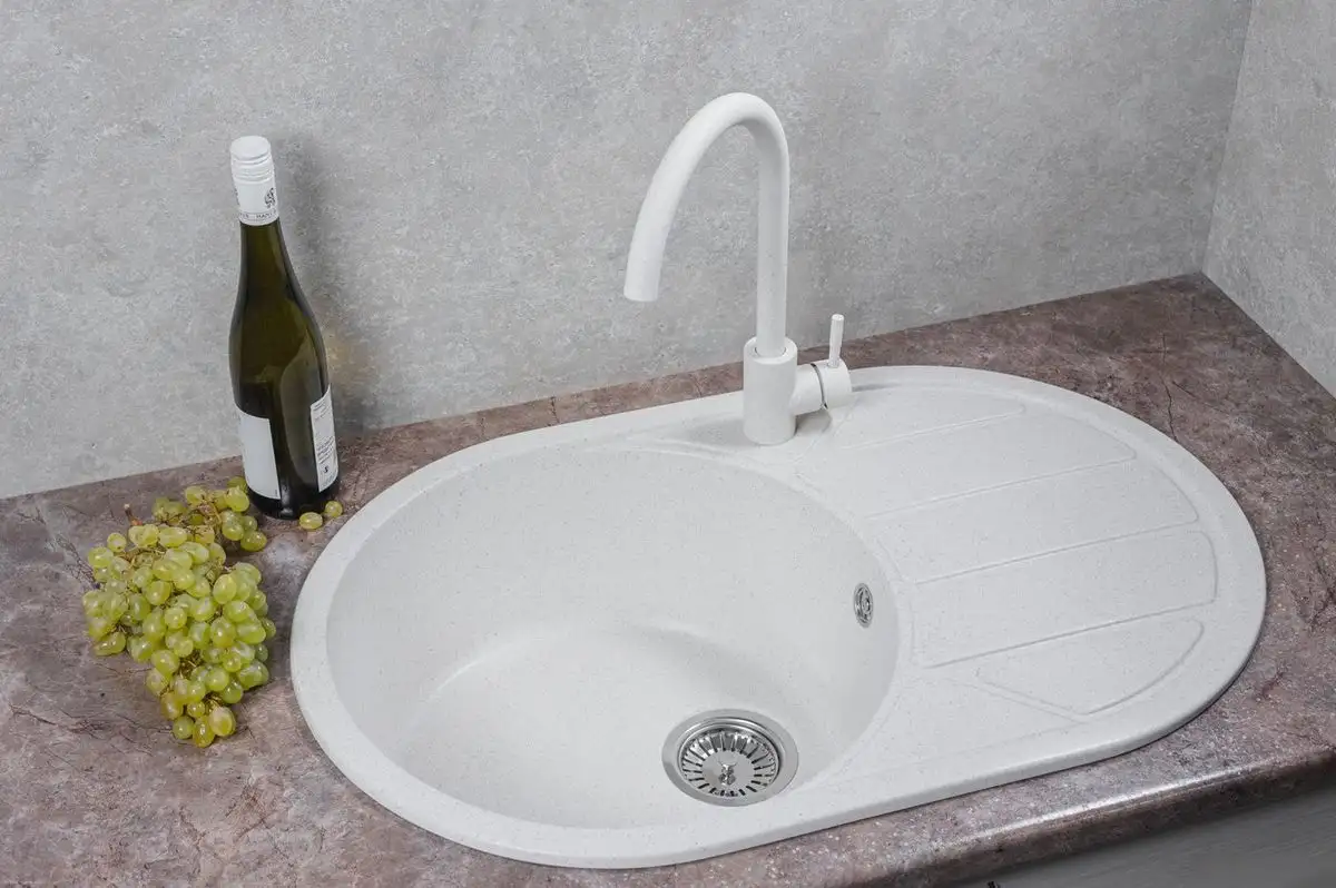 Кухонная мойка Marblan Elon R (бежевый) - фото товара