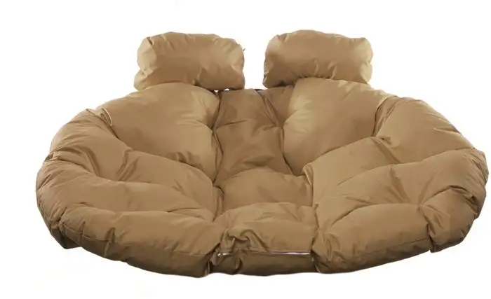 Подвесное кресло M-Group Для двоих 11450401 (черный ротанг/бежевая подушка) – фото товара