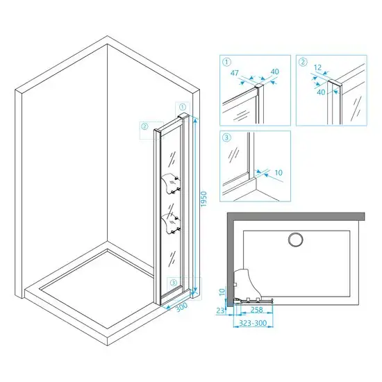 Душевая стенка RGW Z-42 03064230-11 30 (хром/прозрачное стекло) - фото товара