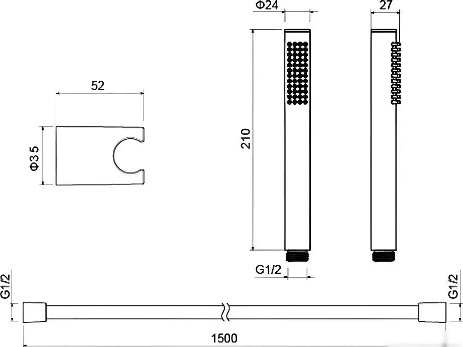 Душевой гарнитур Aquatek Европа AQ2034CR - фото товара