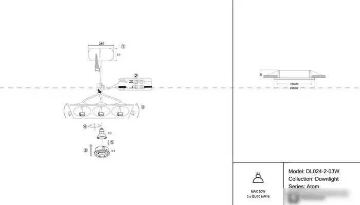 Припотолочная люстра Maytoni Atom DL024-2-03W – фото товара
