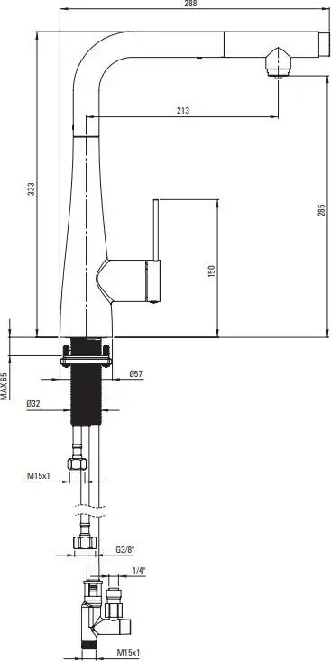 Смеситель Deante Eridan Gold BRE R75M - фото товара