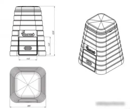 Компостер Rostok 207.0000.406.0 (графит) – фото товара