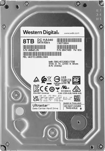 Жесткий диск WD Ultrastar DC HA340 8TB WUS721208BLE6L4 – изображение в каталоге