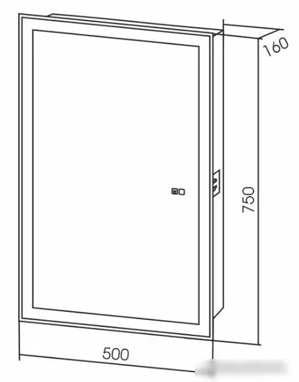 Silver Mirrors Шкаф с зеркалом Киото-2 50 R LED-00002681 – фото товара