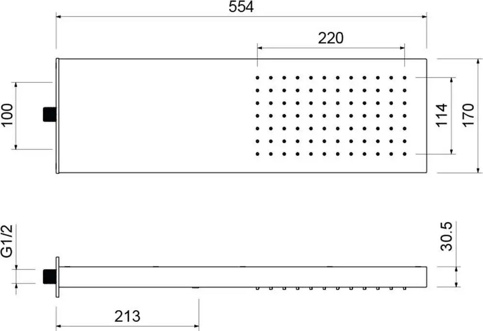 Верхний душ Aquatek AQ2084MB (черный матовый) - фото товара