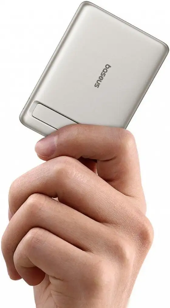 Внешний аккумулятор Baseus PicoGo AM31 Mini Magnetic Power Bank with Stand 20W 5000mAh (титановый) – фото товара