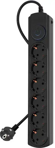 Сетевой фильтр IPPON BK-6-EU-3-10-B (3м, 6 розеток, черный) – изображение в каталоге