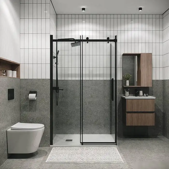 Душевой уголок Grossman Classic 100x80x195 120.K33.04.1080.21.00 (черный матовый/стекло прозрачное) - фото товара