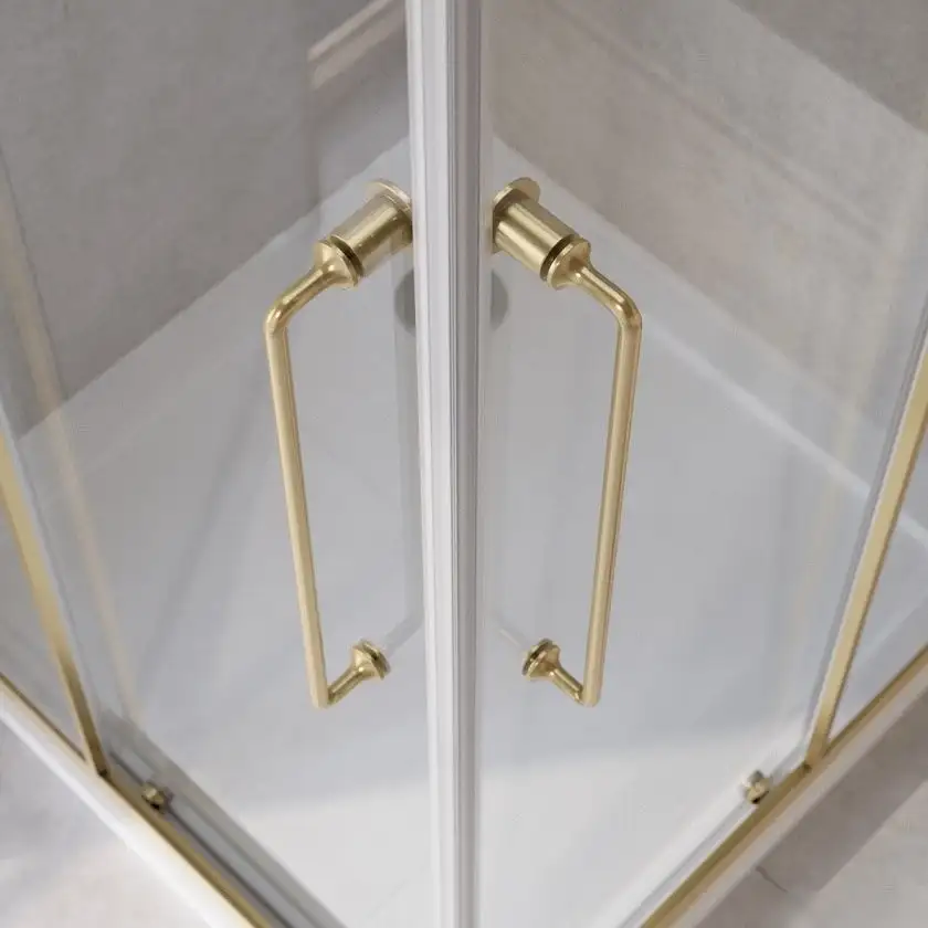 Душевой уголок Cezares RELAX-304-A-2-90-C-BORO (брашированное золото) - фото товара