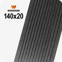 Террасная доска (декинг) из ДПК Woodgrand 140х20х4000, Антрацит