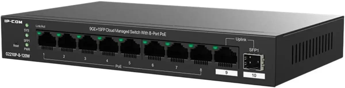 Настраиваемый коммутатор IP-COM G2210P-8-120W – фото товара