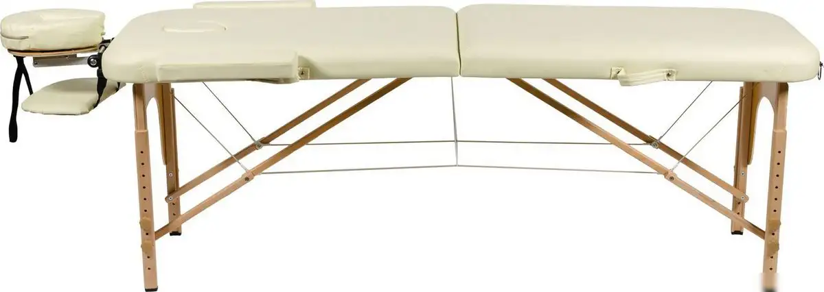 Массажный стол Atlas Sport складной 2-с 60 см деревянный (бежевый) – фото товара