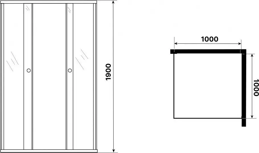 Душевой уголок Niagara Eco NG-1010-14QBLACK 100x100x190 (черный/стекло мозаика) - фото товара