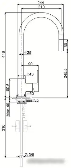 Смеситель Smeg MID2CR - фото товара