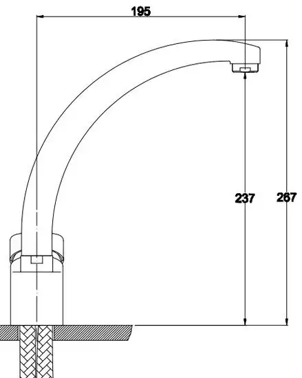Смеситель Kaiser County 55244-13 (бронзовый) - фото товара
