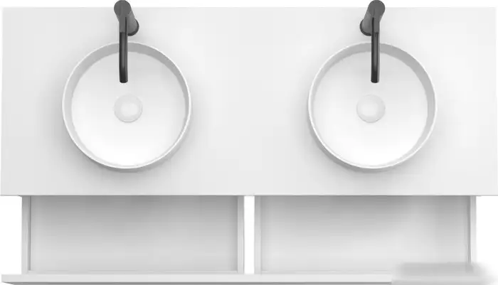 ЗОВ Тумба под умывальник Кито 120 K120LW0MWMC-KP13W (белый/белый матовый) – фото товара