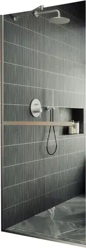 Душевая стенка MaybahGlass 195x89 MGD-732-5у (прозрачное стекло/хром матовый) - изображение в каталоге