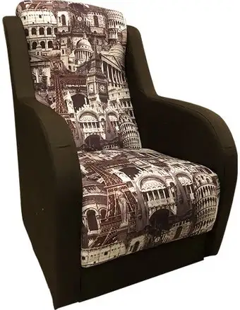 Интерьерное кресло Асмана Дачник-1 (архитектура шоколад/банни под.ткань) – изображение в каталоге