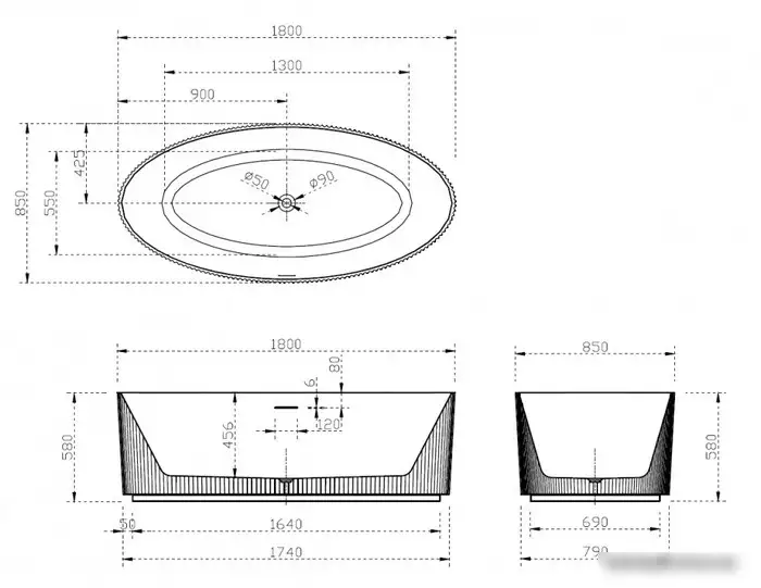 Ванна Abber 170x80 AB9330-1.7 - фото товара