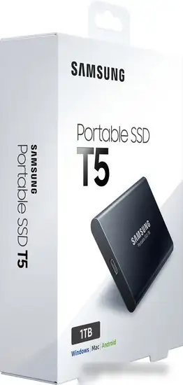 Внешний жесткий диск Samsung T5 1TB (черный) – фото товара