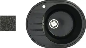 Кухонная мойка БелЭворс New Lux R (черный, без сифона) - изображение в каталоге