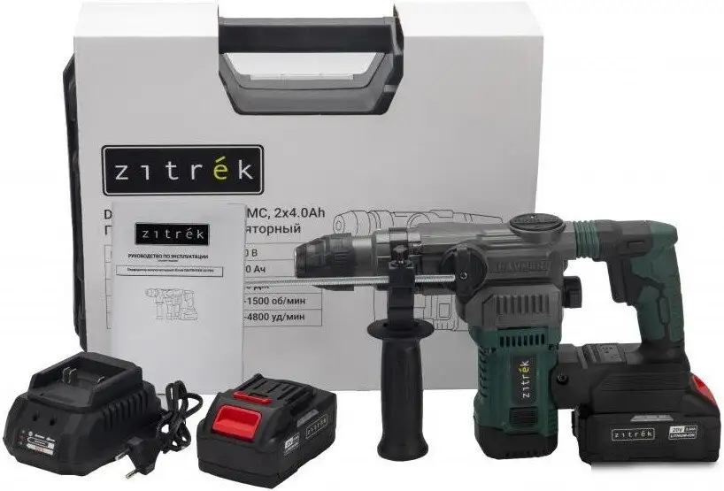 Перфоратор Zitrek Destroyer 20 PRO 085-1092 (с 2-мя АКБ, кейс) – фото товара