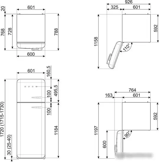 Холодильник Smeg FAB30LPG5 - фото товара