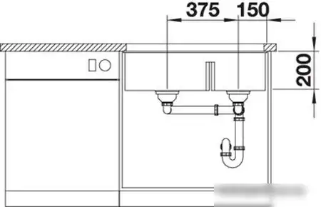 Кухонная мойка Blanco Subline 430/270-U (антрацит) 523151 - фото товара