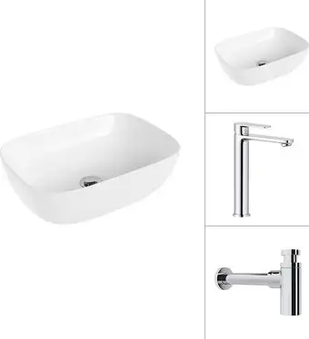 Умывальник Lauter 21493A + Moon 21СK81691C с сифоном 21635CH (хром) - изображение в каталоге