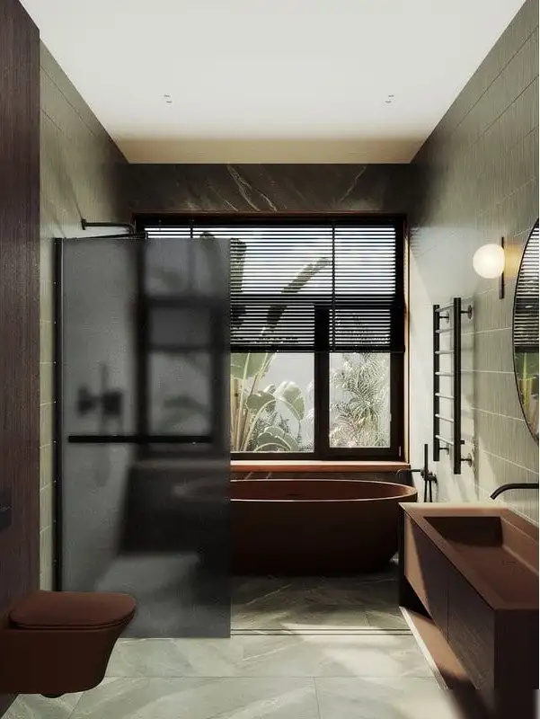 Душевая стенка MaybahGlass 89x195 MGD-736-6ш (графитовое матовое стекло/черный) - фото товара