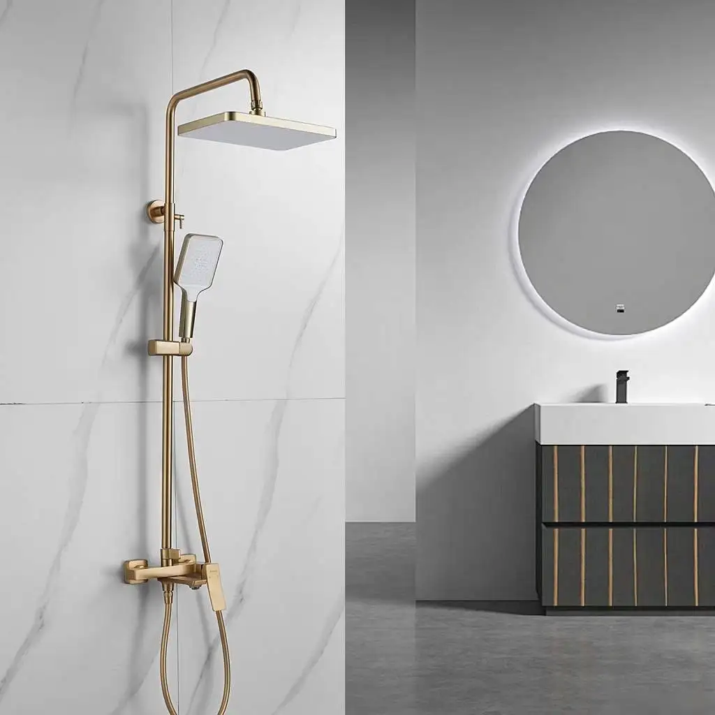 Душевая система Shevanik S4436G (золотой сатин) - фото товара