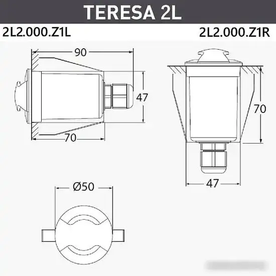 Уличный встраиваемый светильник Fumagalli Teresa 2L2.000.000.LXZ1L – фото товара