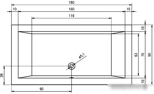 Ванна Riho Lugo 180x90 [BT03] - фото товара