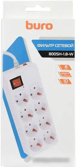Сетевой фильтр Buro 800SH-1.8-W – фото товара