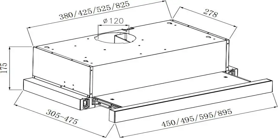 Кухонная вытяжка Weissgauff TEL 600 2M Touch Black Glass - фото товара