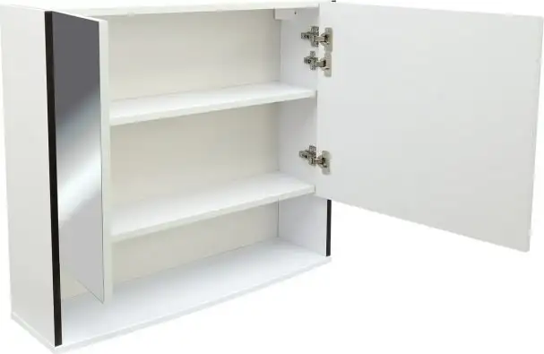 Doratiz Шкаф с зеркалом для ванной Астра 80 2711.030 (белый/венге) – фото товара