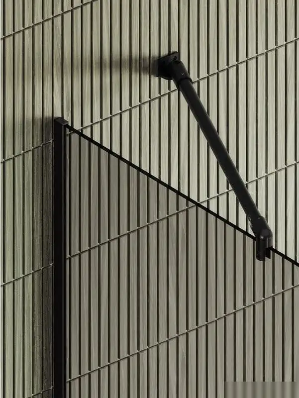 Душевая стенка MaybahGlass 89x195 MGD-733-6у (бронзовое стекло/черный) - фото товара