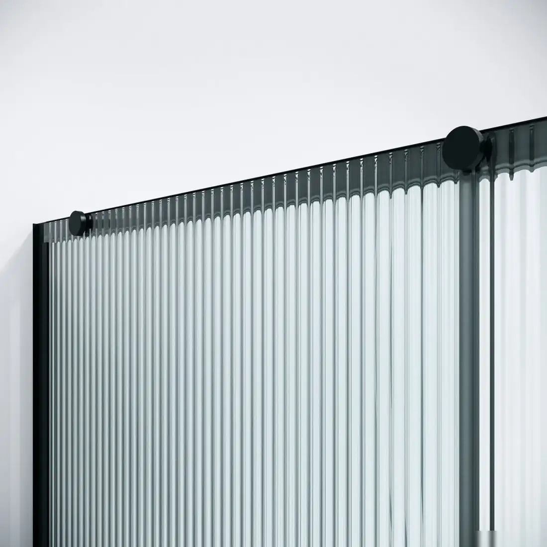 Душевая дверь Niagara Nova NG-84-L10FHB 100x195 (черный матовый/рифленое стекло) - фото товара