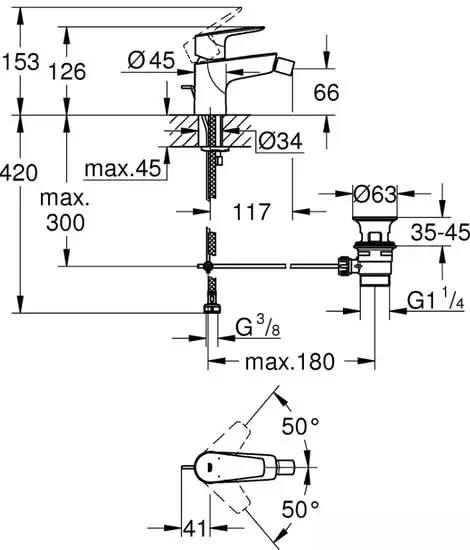Смеситель Grohe Bauedge 23331001 - фото товара