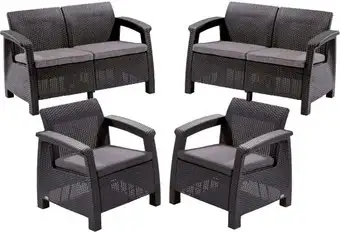 Набор садовой мебели Keter Corfu Rest Set 241725 (графит) – изображение в каталоге