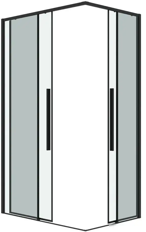 Душевой уголок Grossman Galaxy 120x80x195 300.K33.01.1280.21.00 (черный матовый/прозрачное стекло) - фото товара