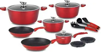 Набор кастрюль JIO J024315 (красный) – изображение в каталоге