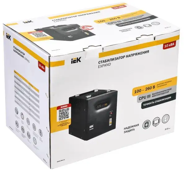 Стабилизатор напряжения IEK IVS21-1-010-11 – фото товара