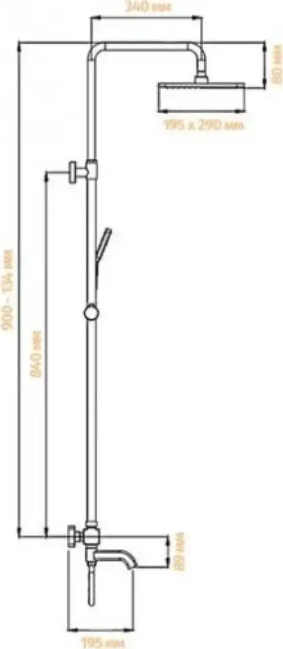 Душевая система Grocenberg GB7005 (хром) - фото товара