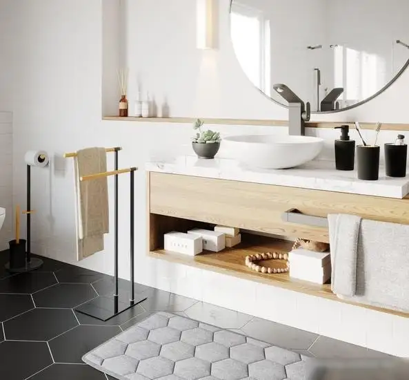 Держатель для полотенца Bisk Plain 07617 (черный) – фото товара