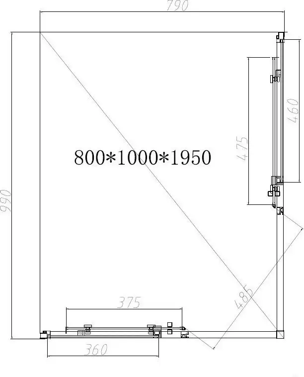 Душевой уголок Vincea Slim-N VSS-4SN8010CLG - фото товара
