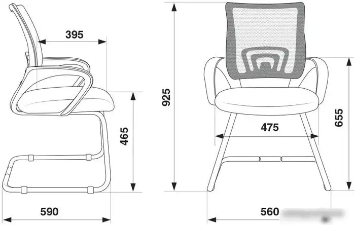 Кресло Бюрократ CH-695N-AV (оранжевый/черный) – фото товара